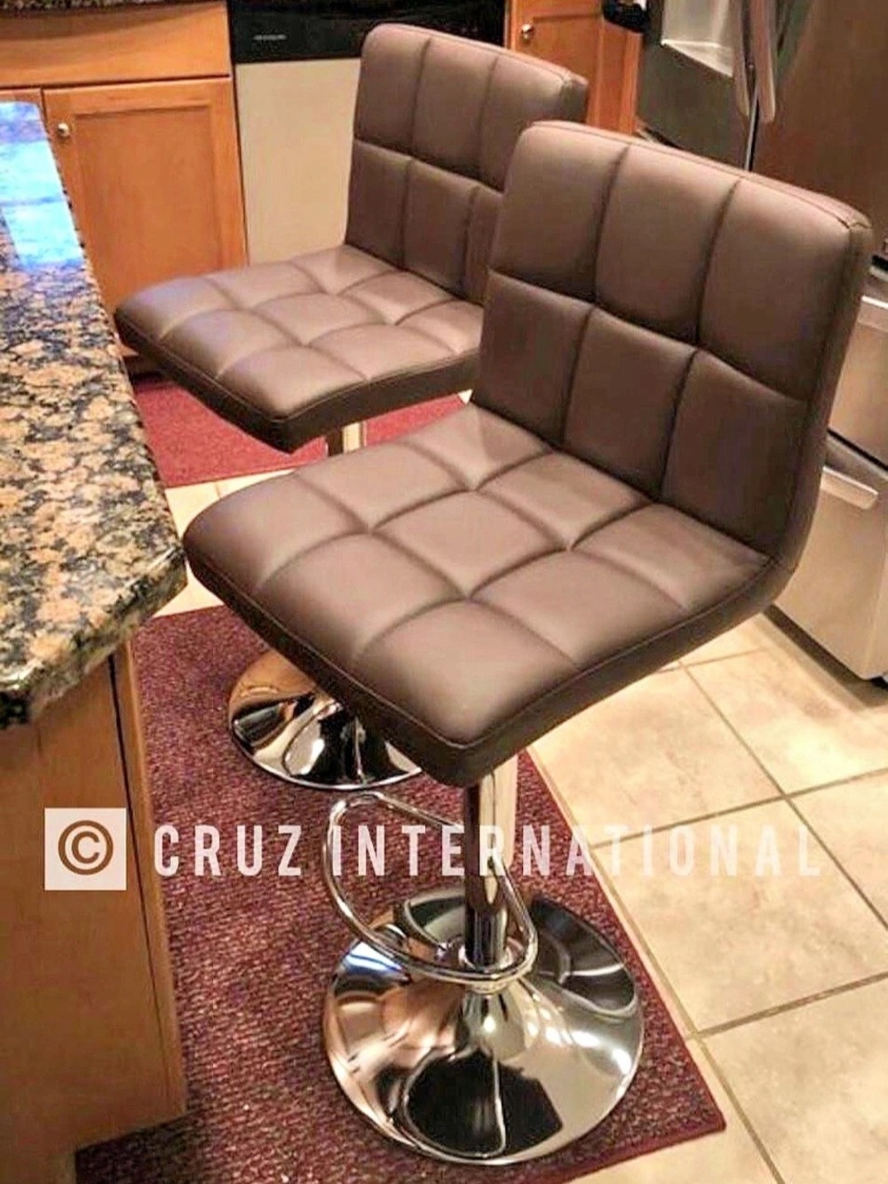 2 brand new Brown Swivel Bar Stools